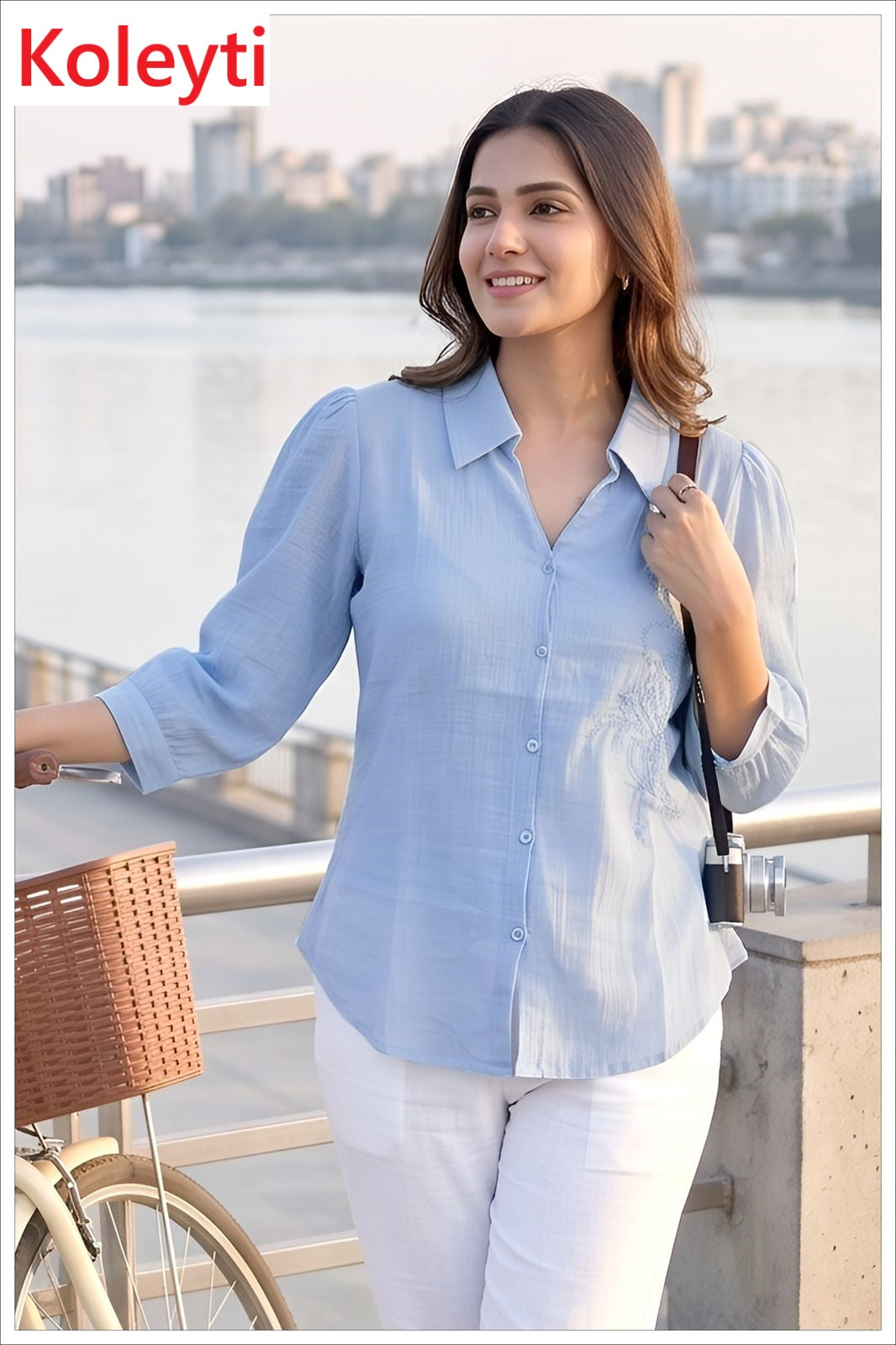 Plain Korean 180626 Koleyti Women Shirts Manufacturer