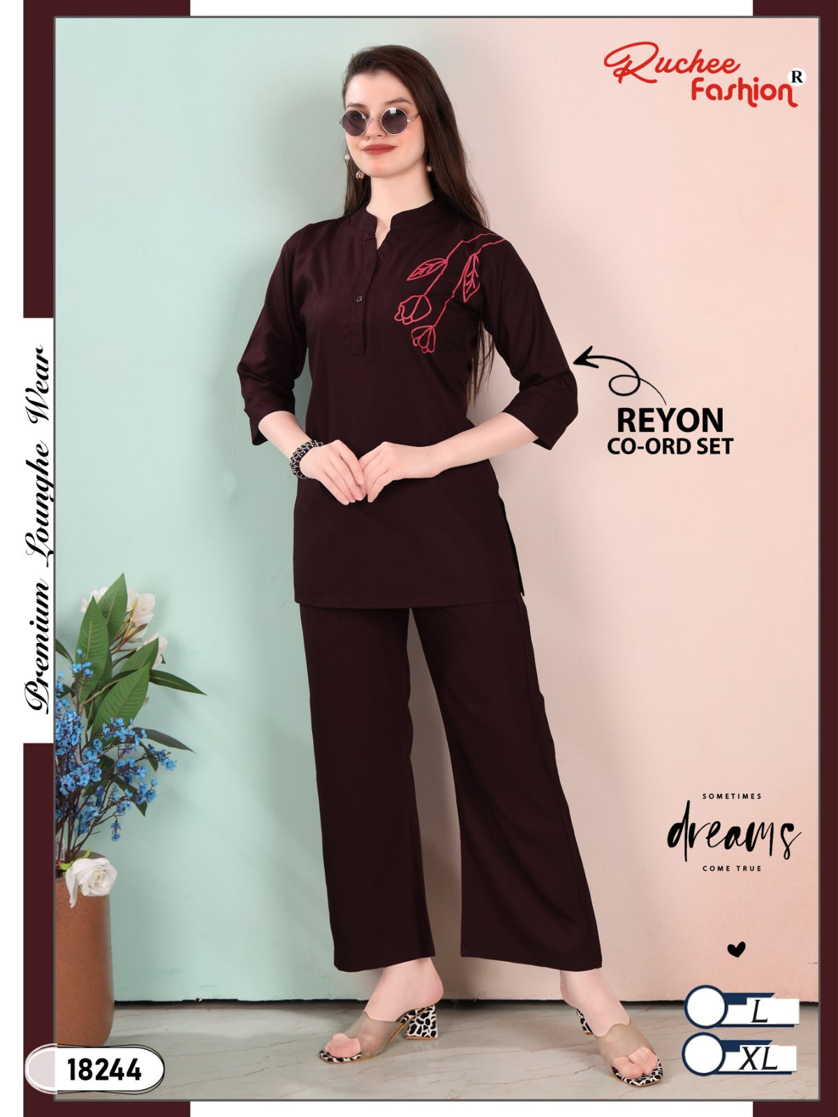 Plain Kurta Ruchee Fashion Rayon Co Ord Set Wholesaler