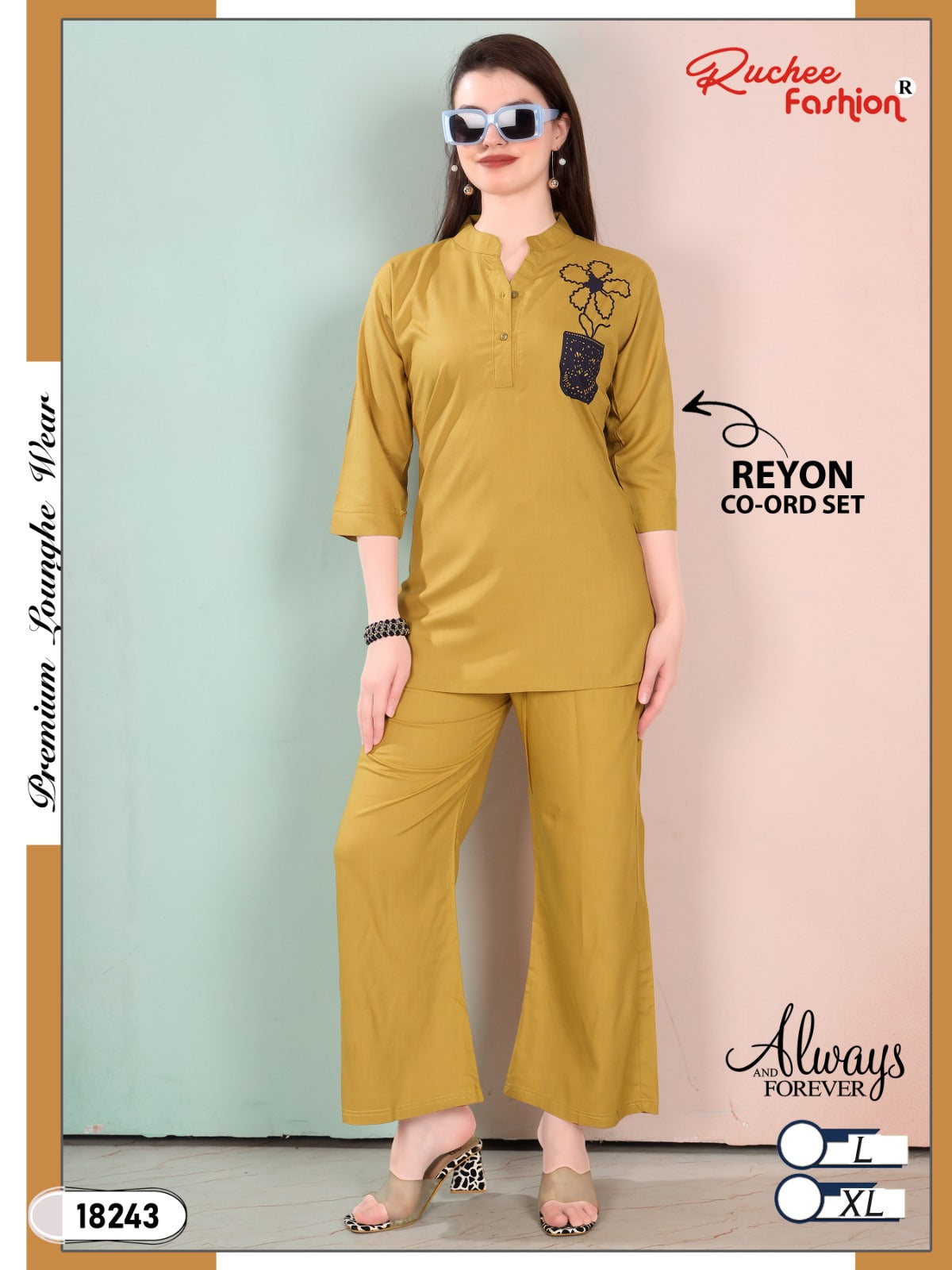 Plain Kurta Ruchee Fashion Rayon Co Ord Set Wholesaler