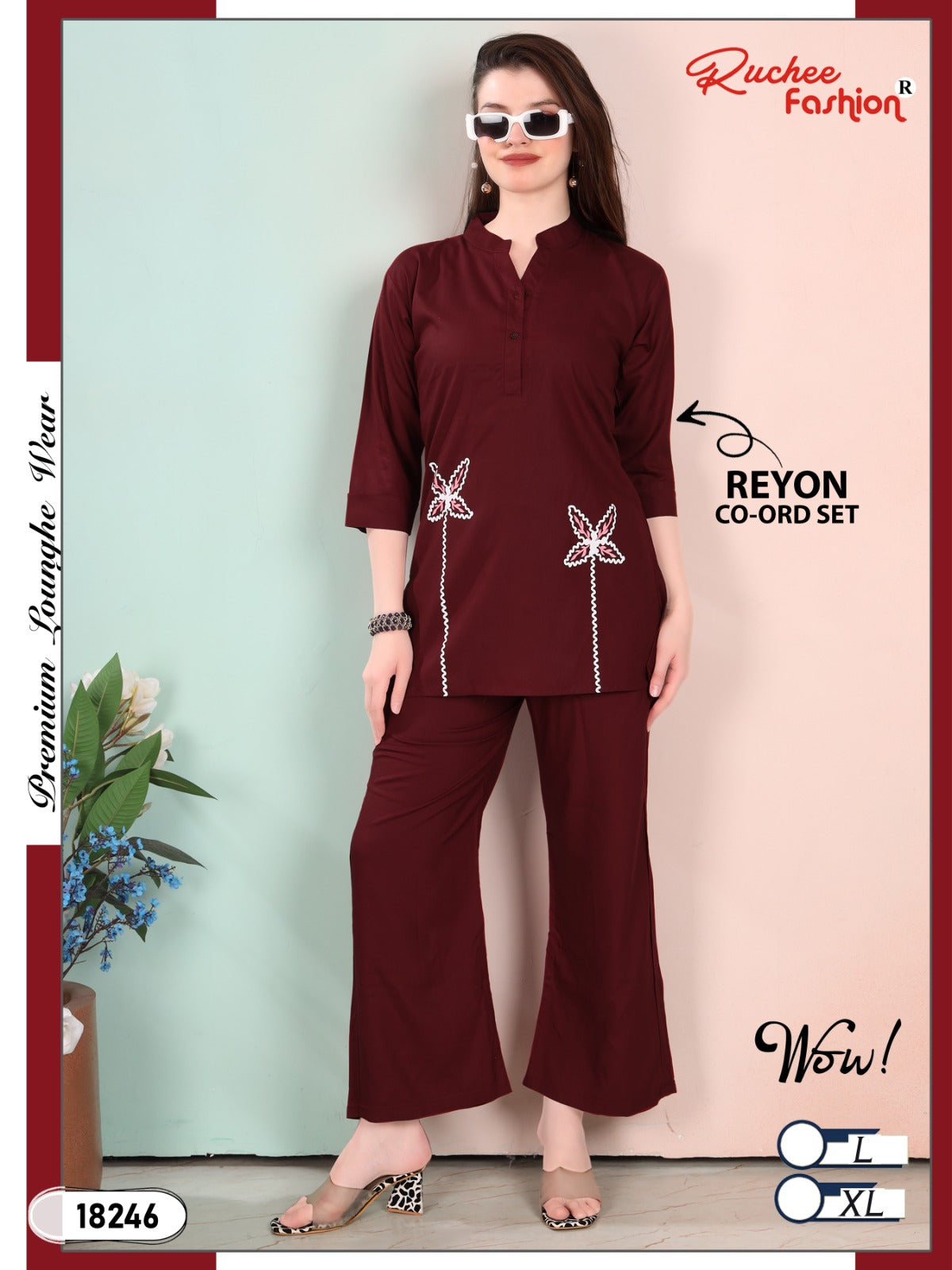 Plain Kurta Ruchee Fashion Rayon Co Ord Set Wholesaler