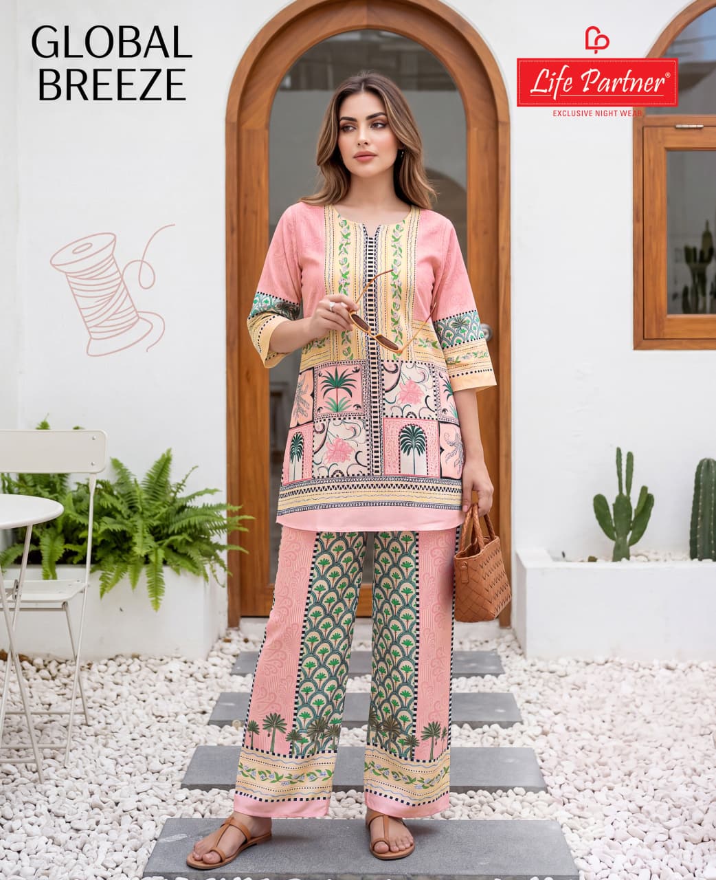 Plain Print 061026 Life Partner Linen Co Ord Set Supplier