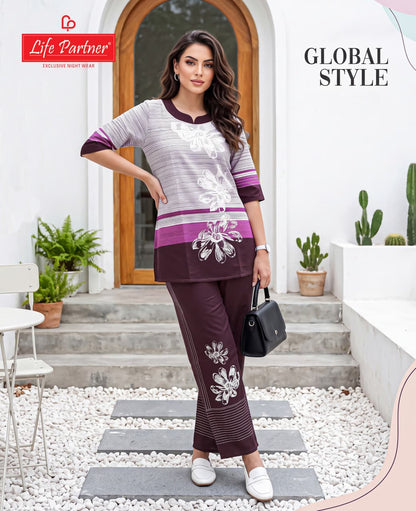 Plain Print 061026 Life Partner Linen Co Ord Set Supplier