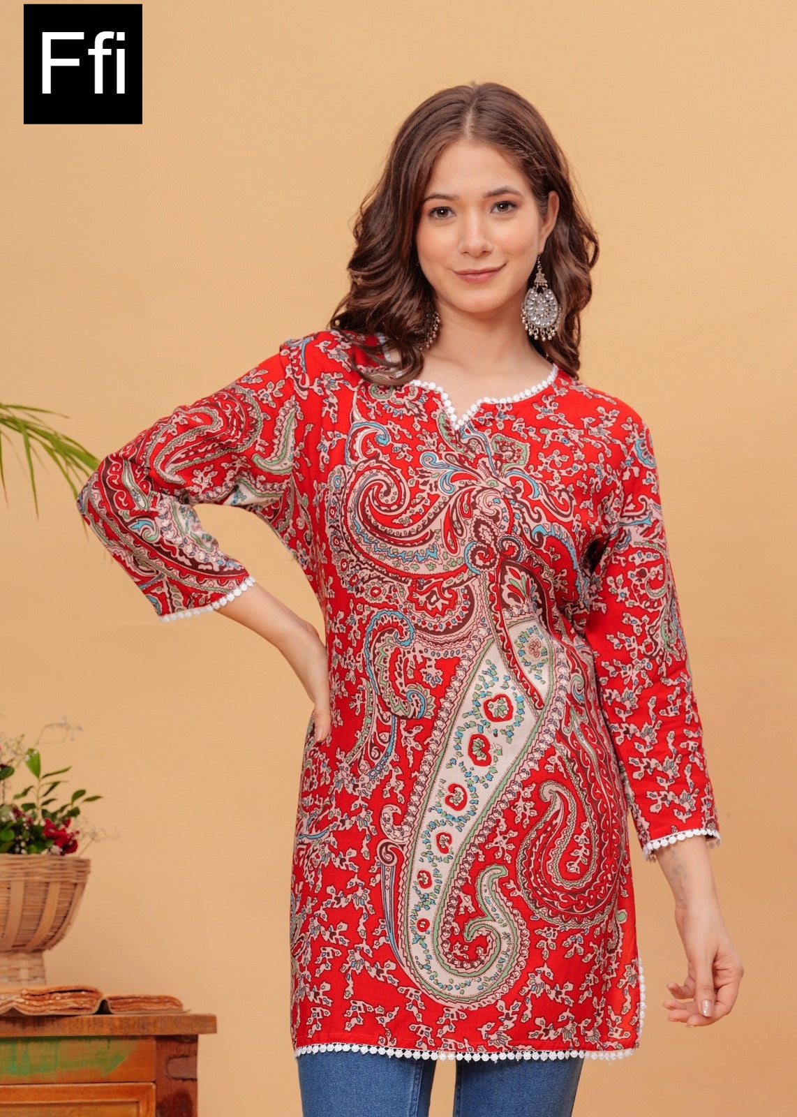 Plain Print Ffi Cotton Kurtis Exporter