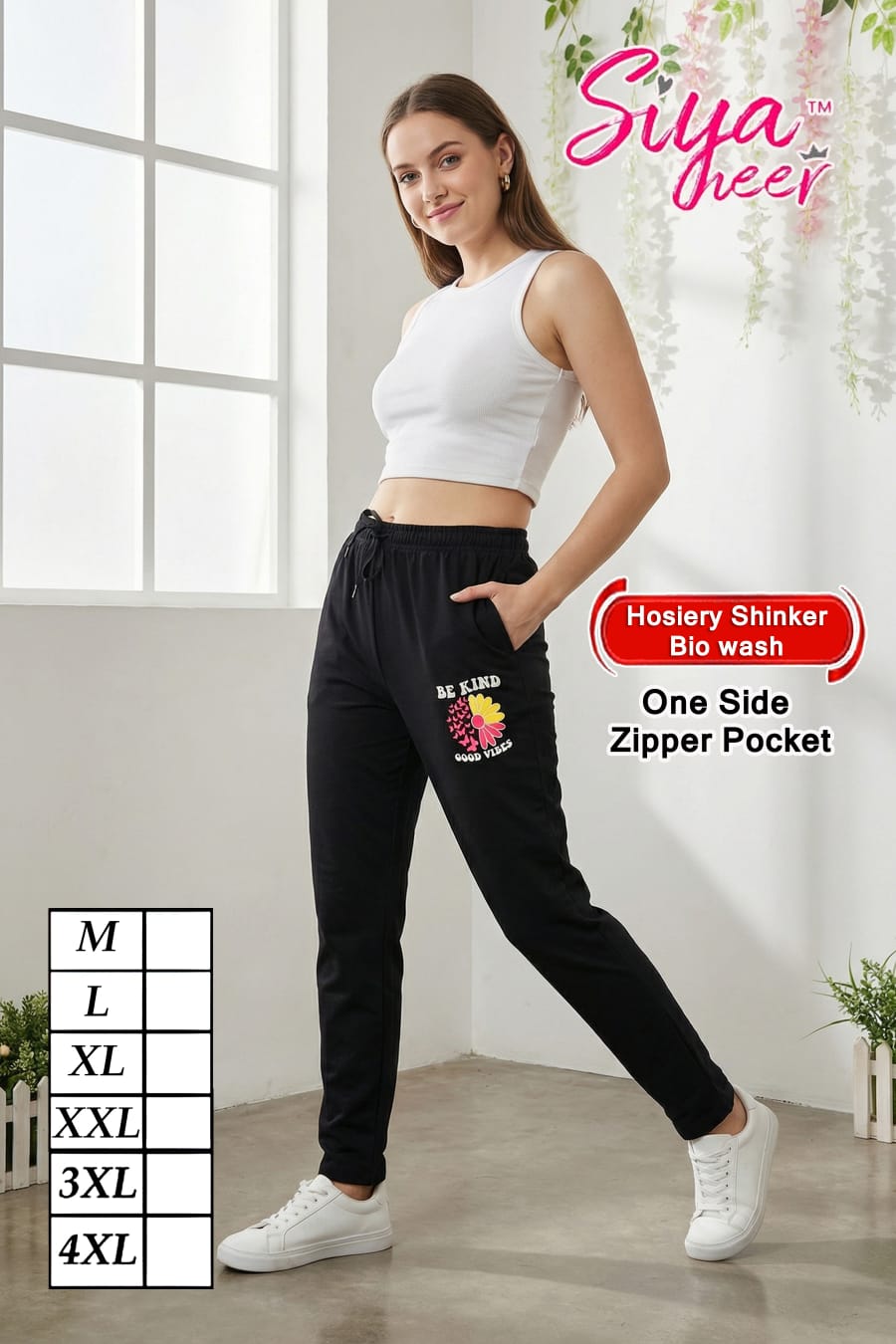 Plain Siya Heer Amiti Hosiery Women Track Pants Manufacturer Ahmedabad