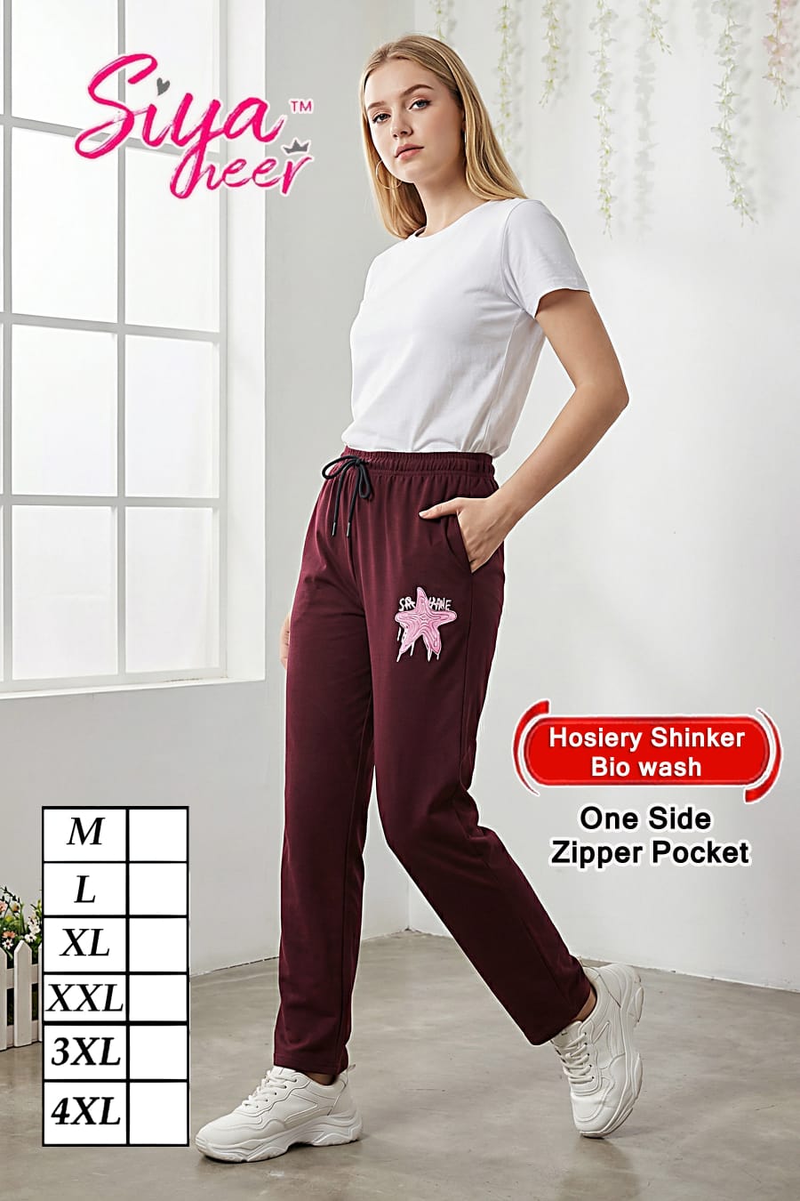 Plain Siya Heer Amiti Hosiery Women Track Pants Manufacturer Ahmedabad