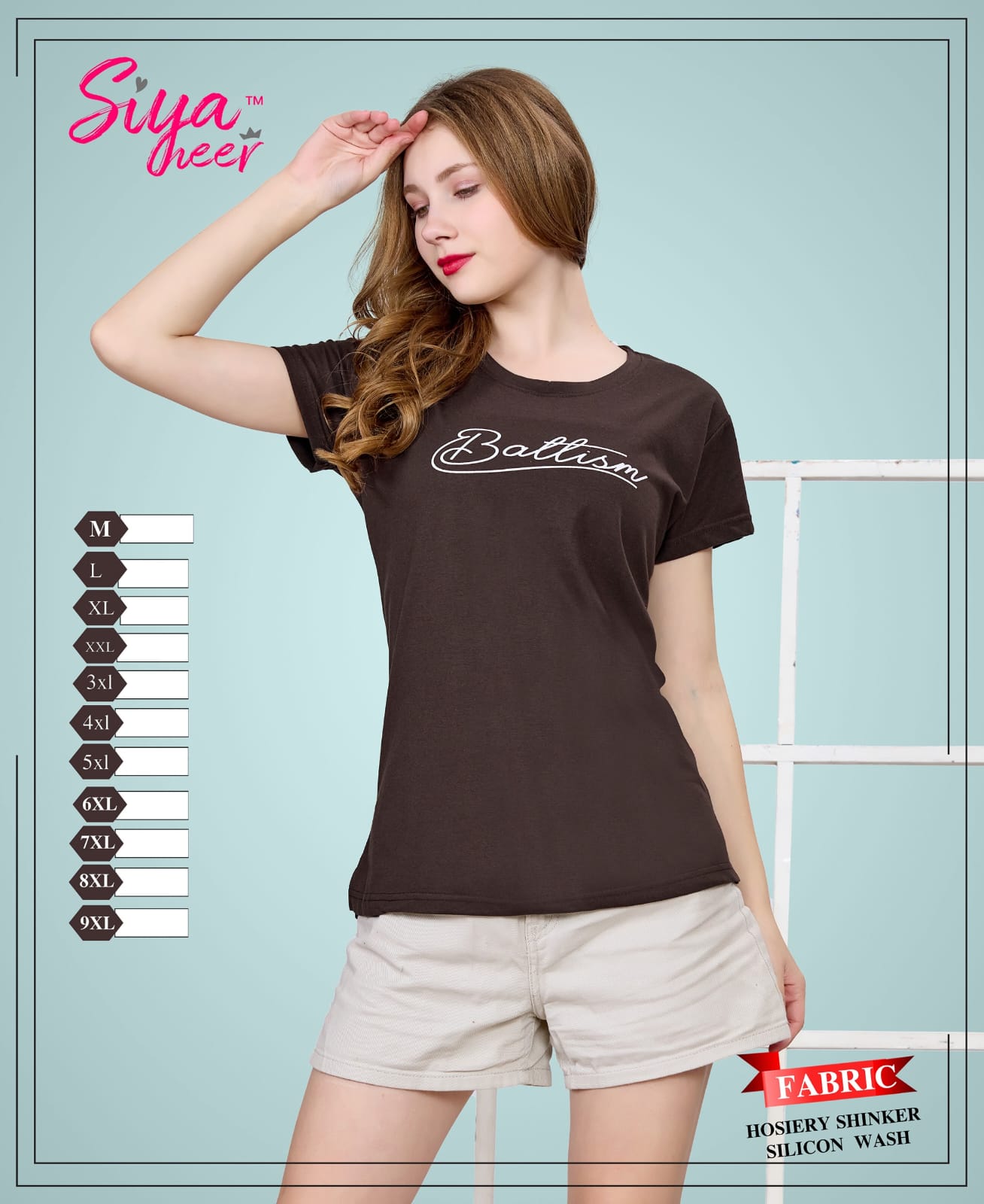 Plain Siya Heer Amiti Hosiery Sinker Women Tshirt Exporter Ahmedabad