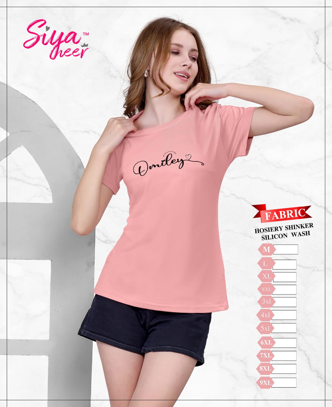 Plain Siya Heer Amiti Hosiery Sinker Women Tshirt Exporter Ahmedabad