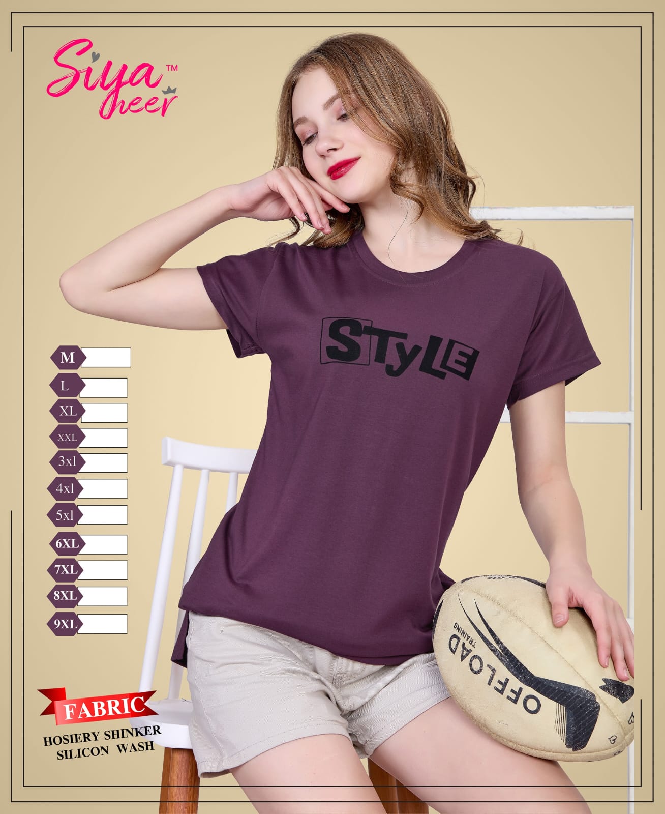 Plain Siya Heer Amiti Hosiery Sinker Women Tshirt Exporter Ahmedabad