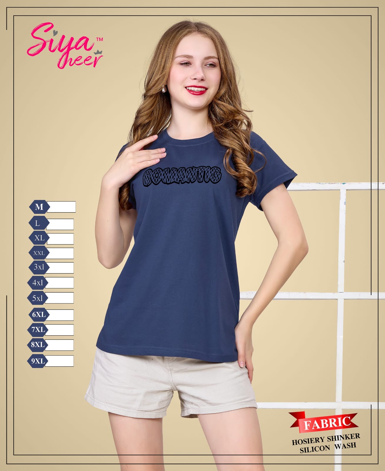 Plain Siya Heer Amiti Hosiery Sinker Women Tshirt Exporter Ahmedabad