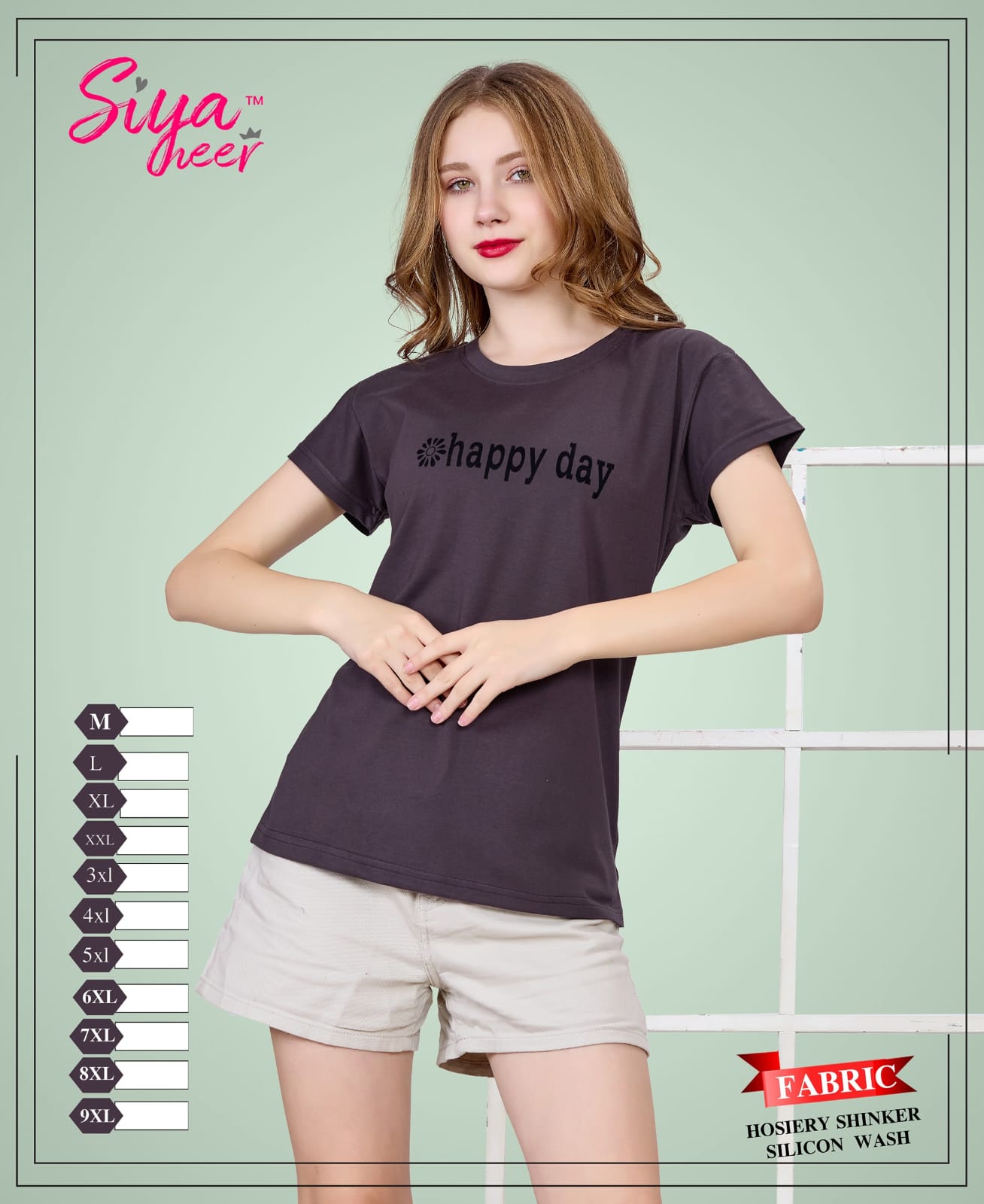 Plain Siya Heer Amiti Hosiery Sinker Women Tshirt Exporter Ahmedabad