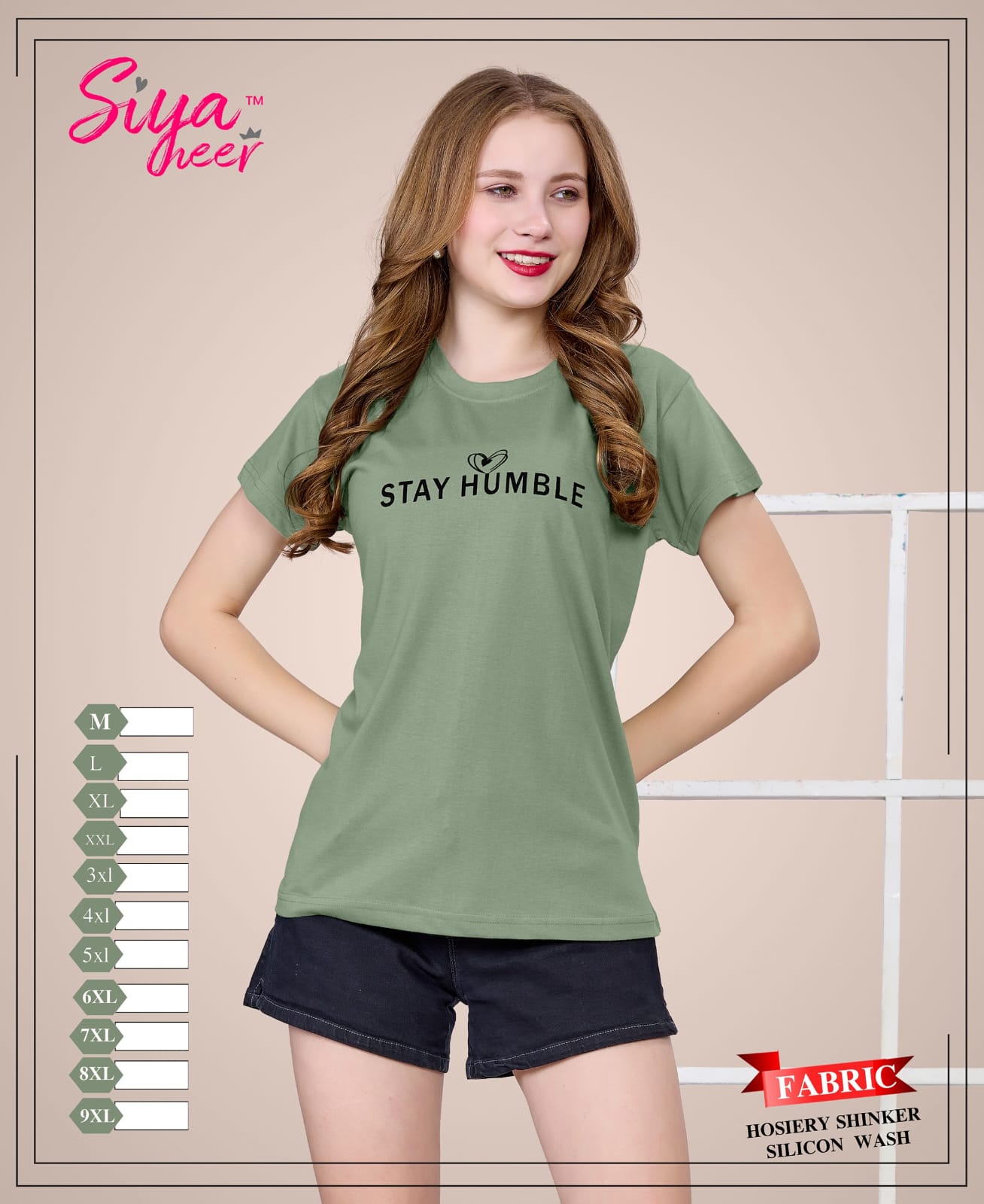 Plain Siya Heer Amiti Hosiery Sinker Women Tshirt Exporter Ahmedabad