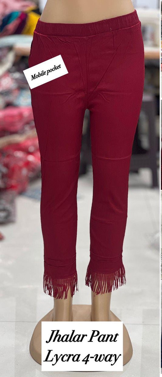 Plain Solid Color Stmm Cotton Lycra Jhalar Pants Exporter