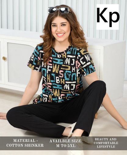 Plain To Print 2105 Kp Cotton Pyjama Night Suits Wholesale Price