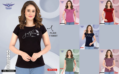 Plain Vol 1000 H Grab It Sinker Women Tshirt Wholesale