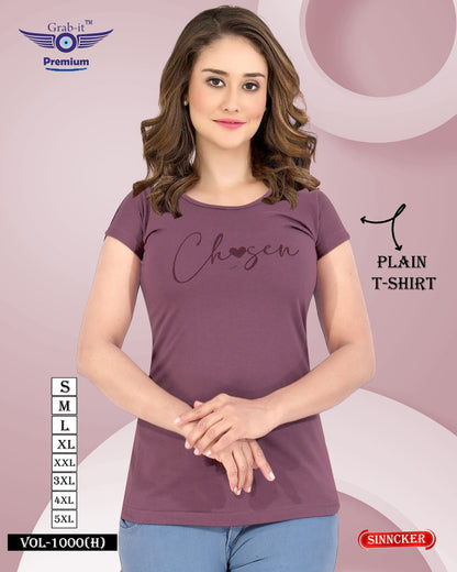 Plain Vol 1000 H Grab It Sinker Women Tshirt Wholesale
