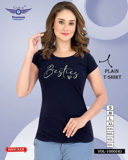 Plain Vol 1000 H Grab It Sinker Women Tshirt Wholesale