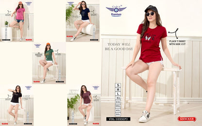 Plain Vol 1035 P Grab It Sincker Women Tshirt Supplier Ahmedabad