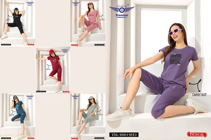 Plain Vol 20019 E Grab It Tencil Capri Night Suits Manufacturer Ahmedabad