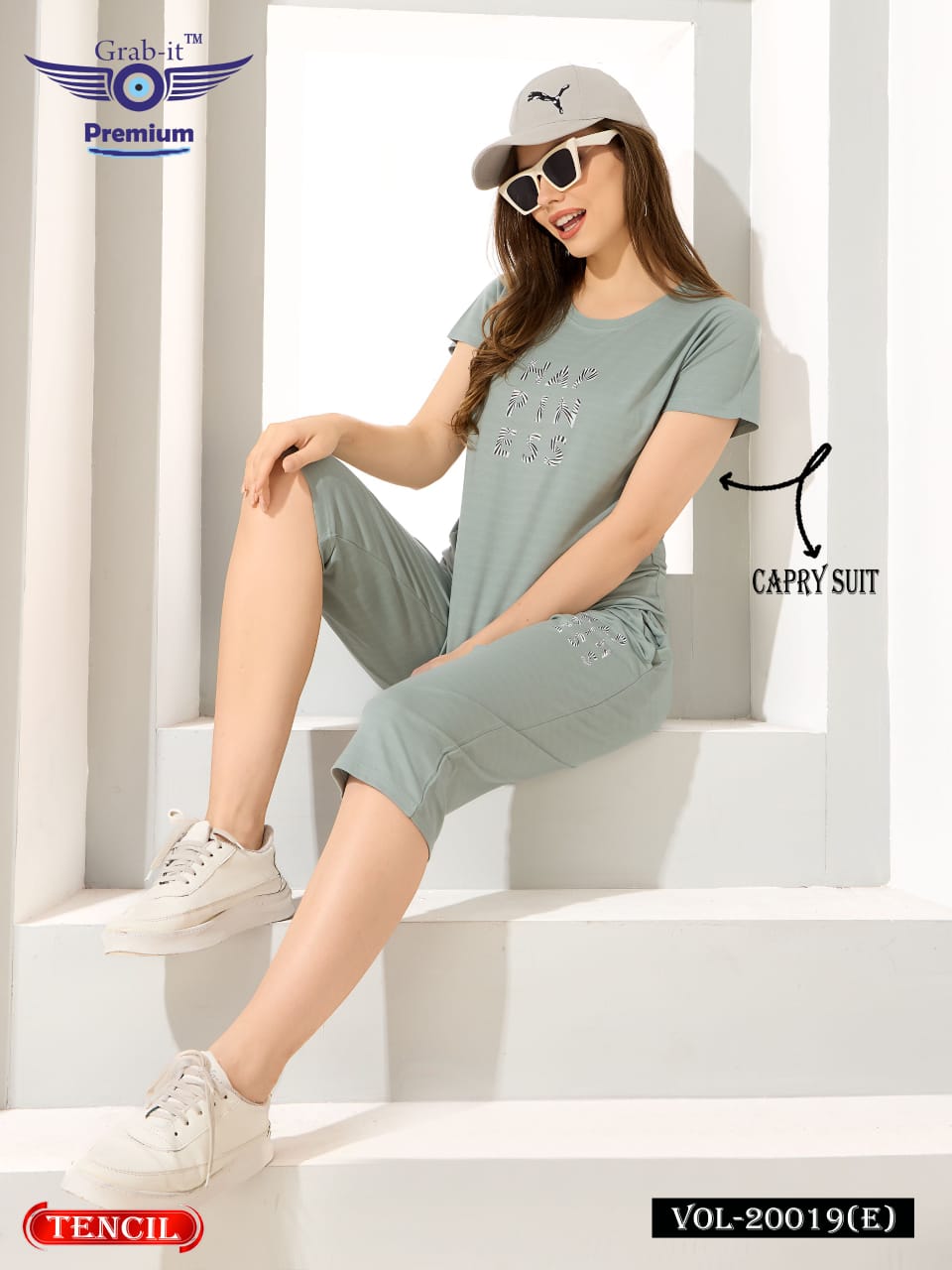 Plain Vol 20019 E Grab It Tencil Capri Night Suits Manufacturer Ahmedabad