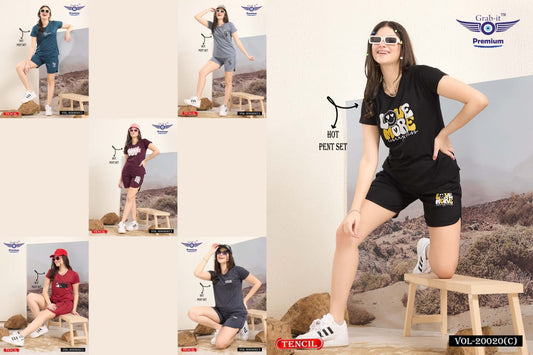 Plain Vol 20020 C Grab It Imported Shorts Night Suits Wholesaler India