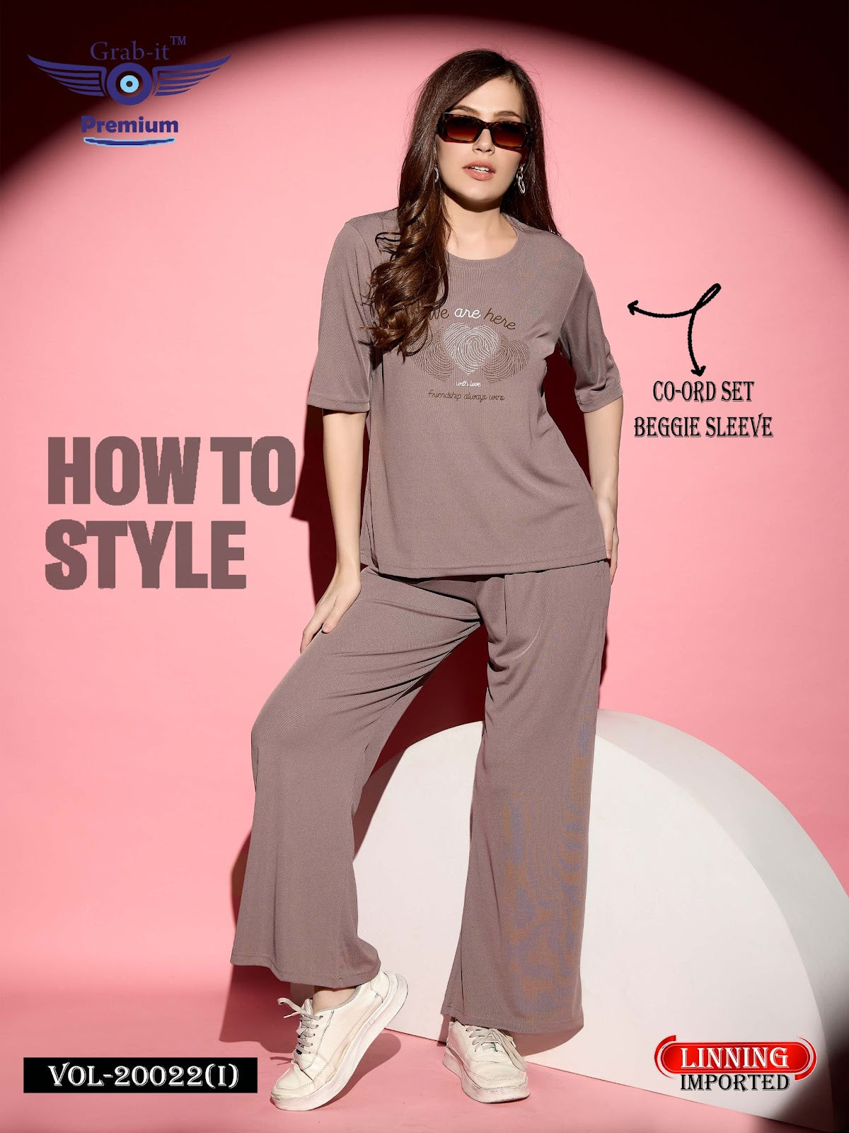 प्लेन वॉल्यूम 20022 आई ग्रैब इट इम्पोर्टेड को-ऑर्ड सेट निर्माता गुजरात