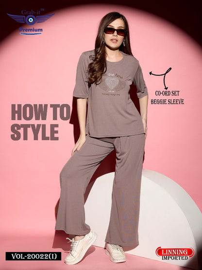 प्लेन वॉल्यूम 20022 आई ग्रैब इट इम्पोर्टेड को-ऑर्ड सेट निर्माता गुजरात