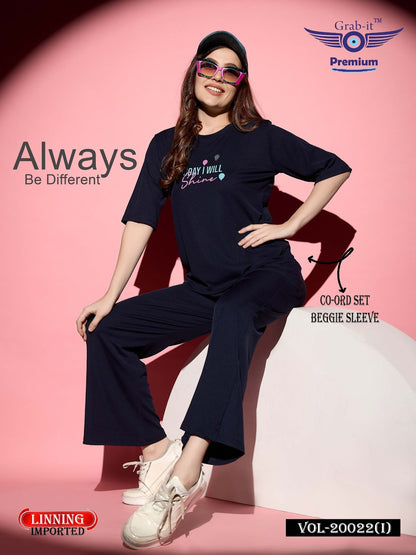 प्लेन वॉल्यूम 20022 आई ग्रैब इट इम्पोर्टेड को-ऑर्ड सेट निर्माता गुजरात