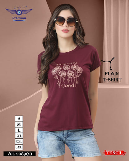 Plain Vol 2089 S Grab It Tencil Women Tshirt Manufacturer Ahmedabad