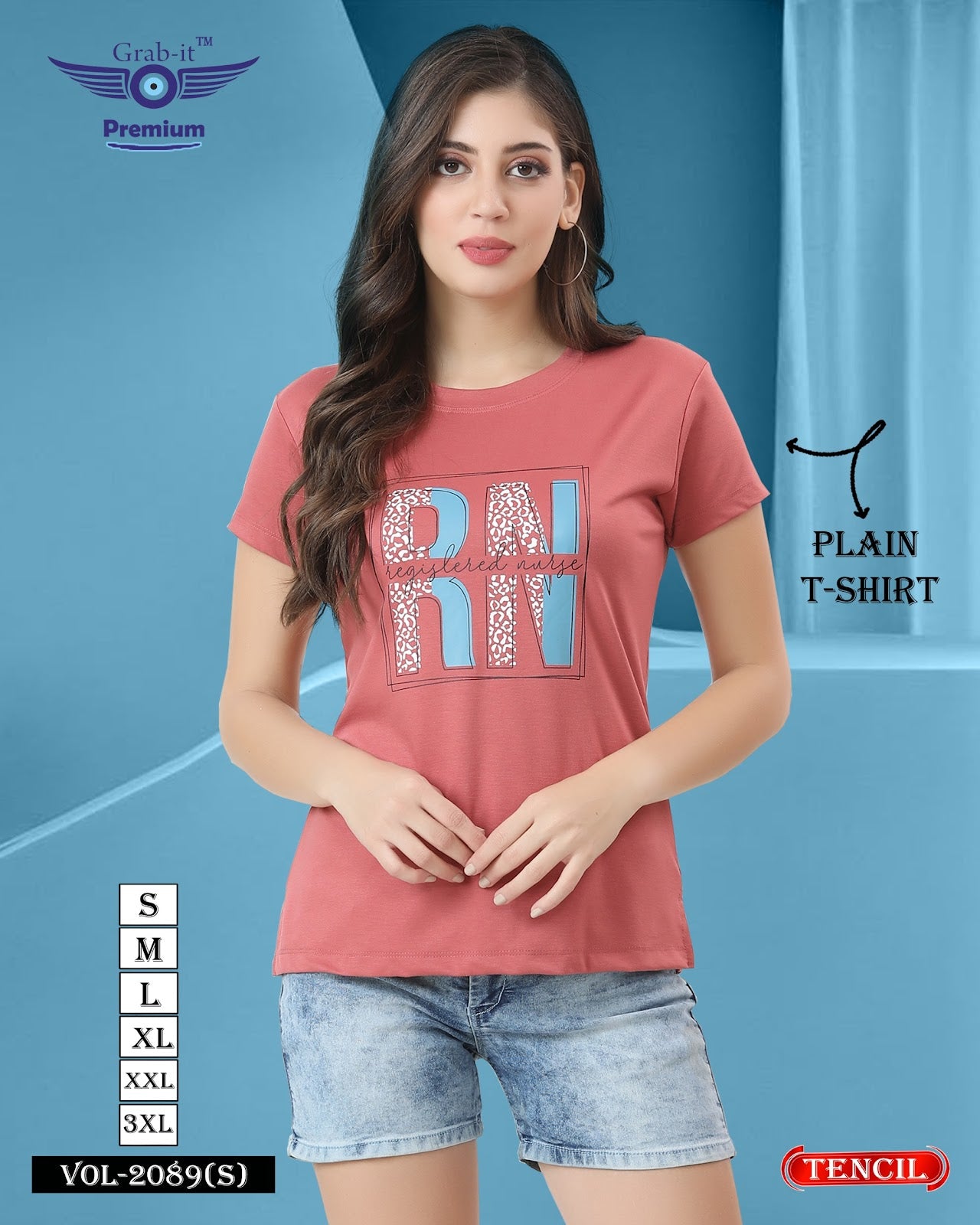 Plain Vol 2089 S Grab It Tencil Women Tshirt Manufacturer Ahmedabad