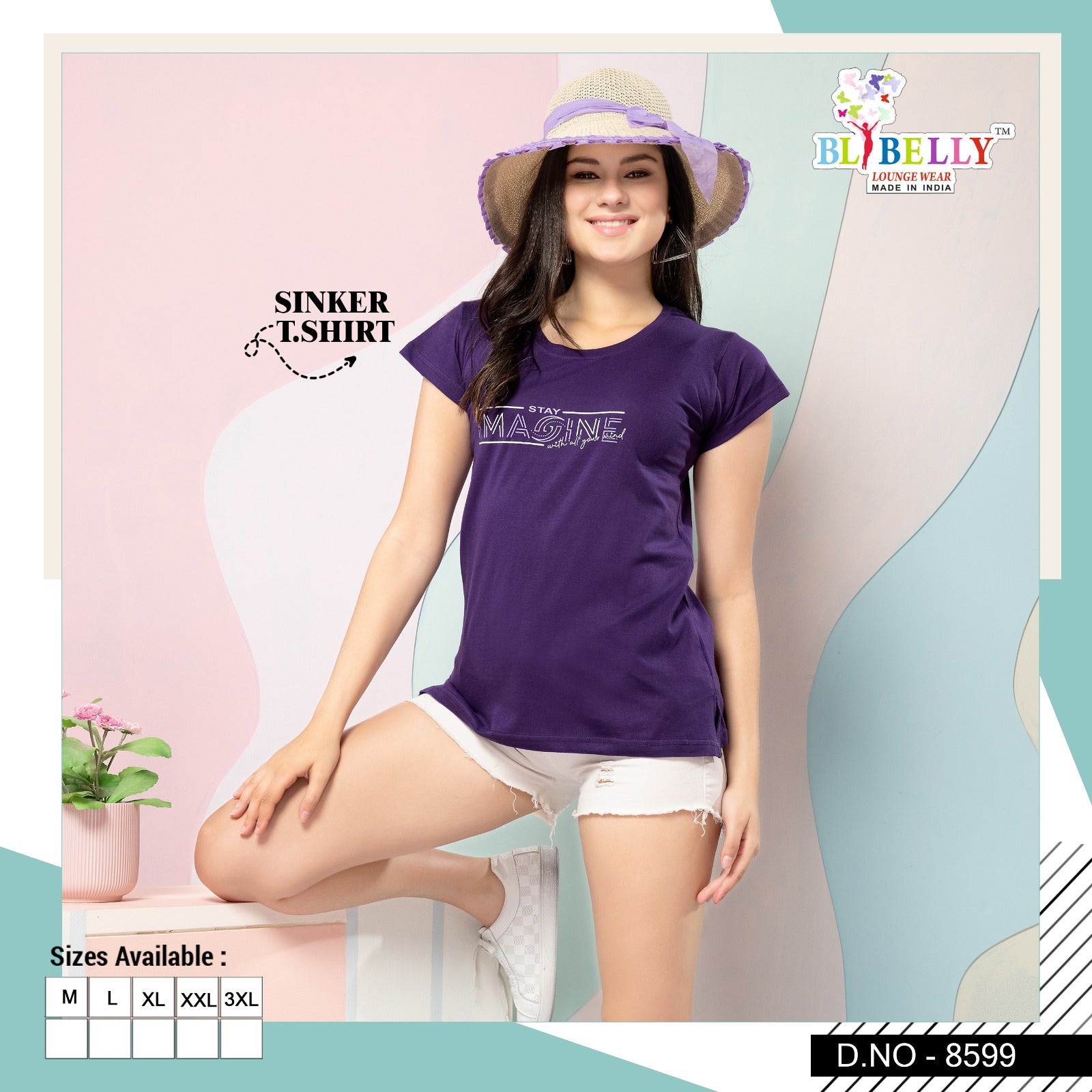 Plain Vol 26 Belly Sinker Women Tshirt Manufacturer Ahmedabad