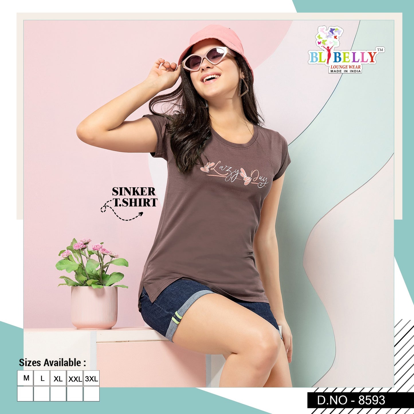 Plain Vol 26 Belly Sinker Women Tshirt Manufacturer Ahmedabad