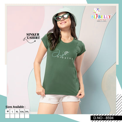 Plain Vol 26 Belly Sinker Women Tshirt Manufacturer Ahmedabad