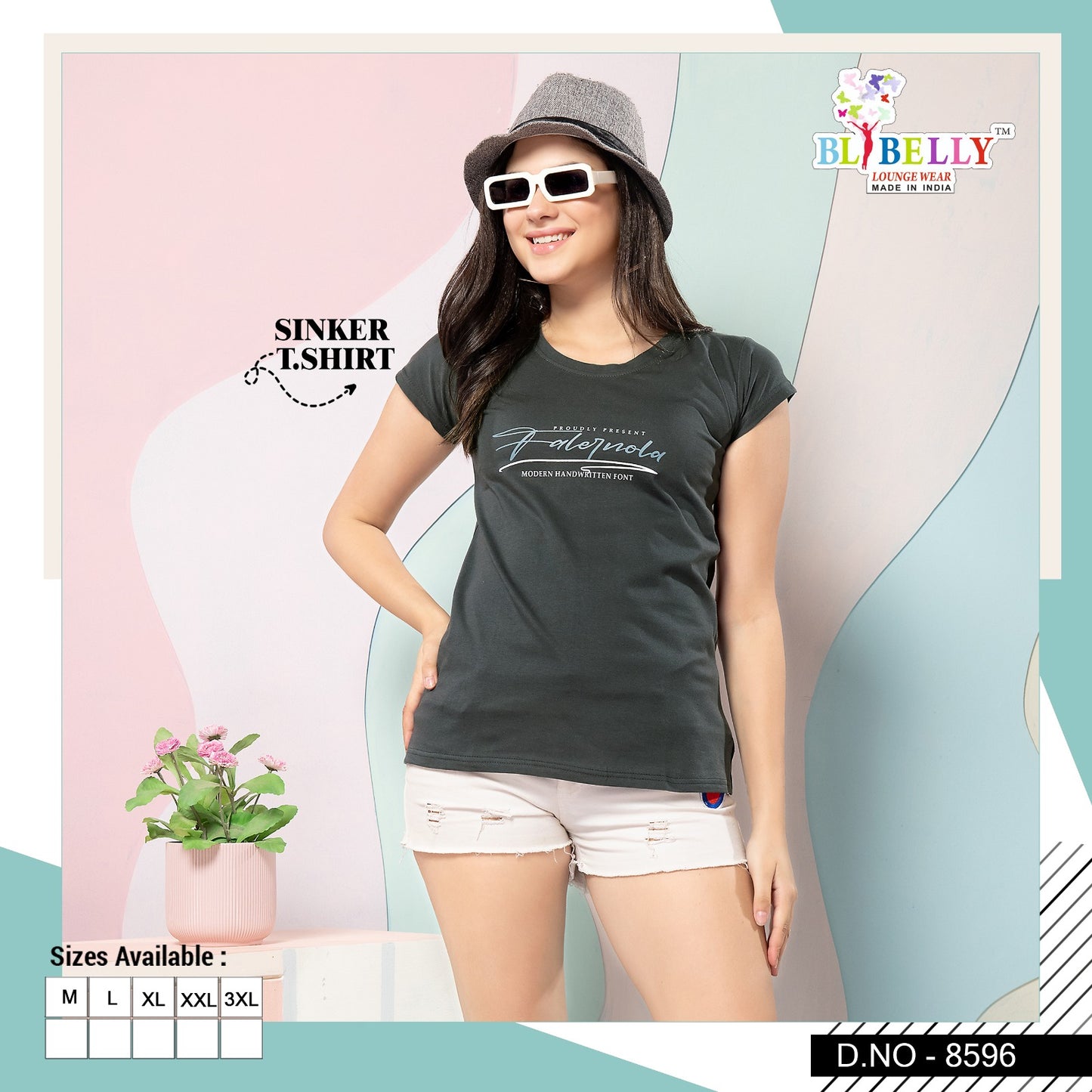 Plain Vol 26 Belly Sinker Women Tshirt Manufacturer Ahmedabad