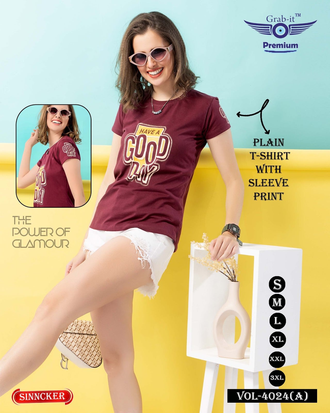 Plain Vol 4024 Grab It Sinker Women Tshirt Manufacturer India
