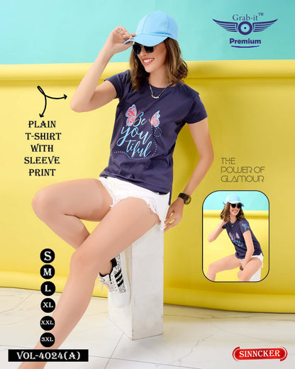 Plain Vol 4024 Grab It Sinker Women Tshirt Manufacturer India
