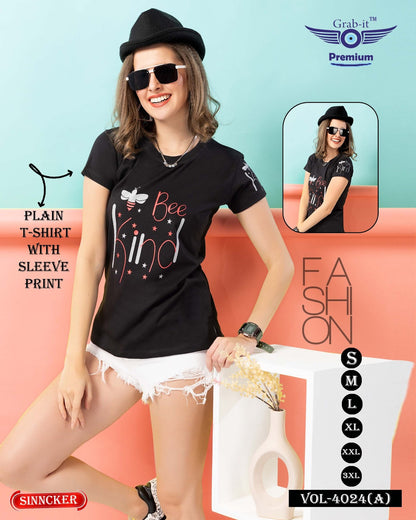 Plain Vol 4024 Grab It Sinker Women Tshirt Manufacturer India