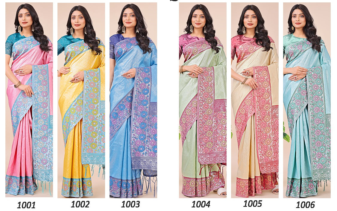 Plazzo Silk 1001-1006 Astita Sarees Supplier Ahmedabad