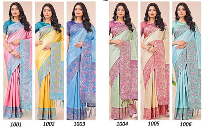 Plazzo Silk 1001-1006 Astita Sarees Supplier Ahmedabad
