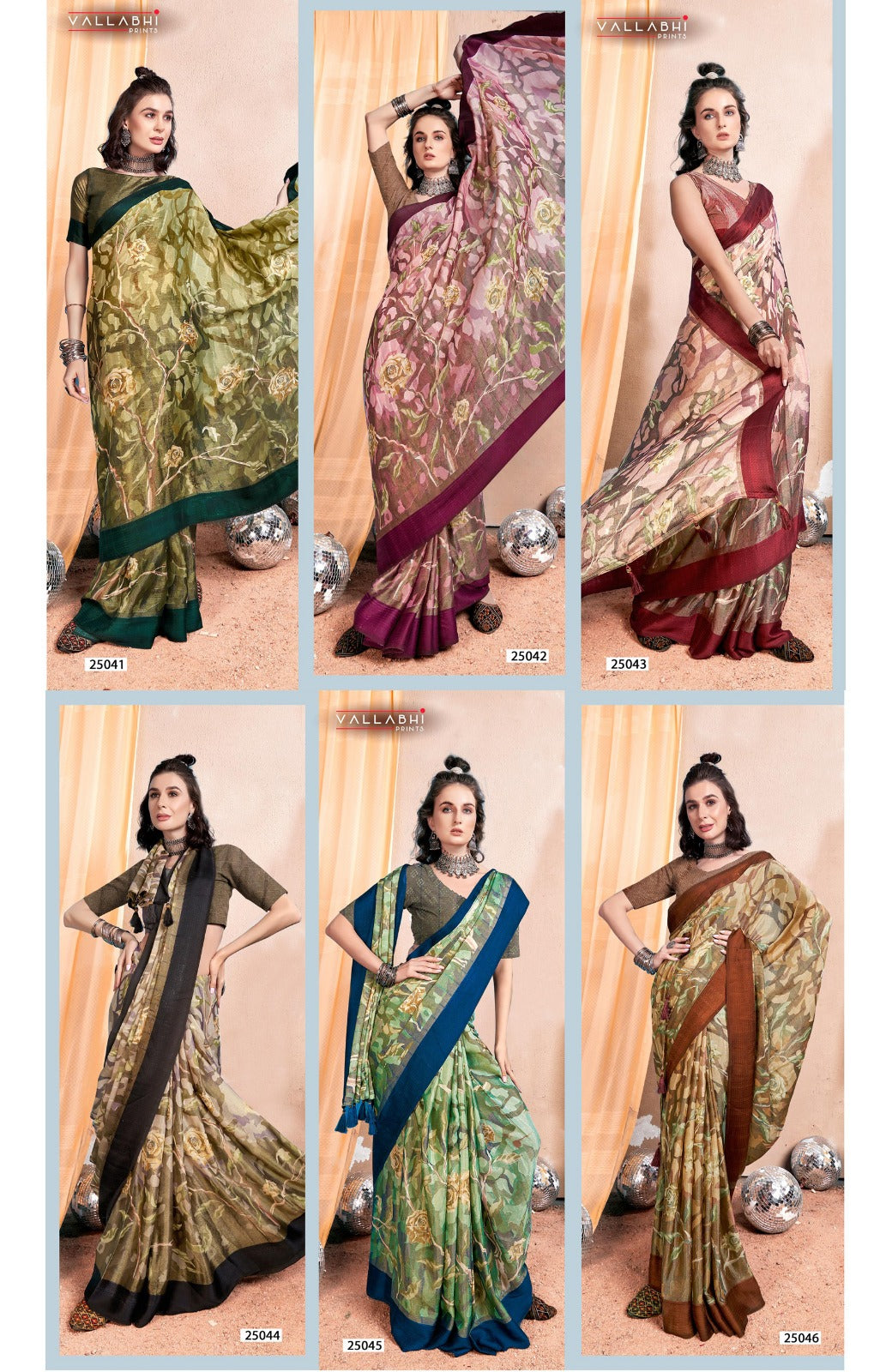 Pleasant Vallabhi Prints Brasso Sarees