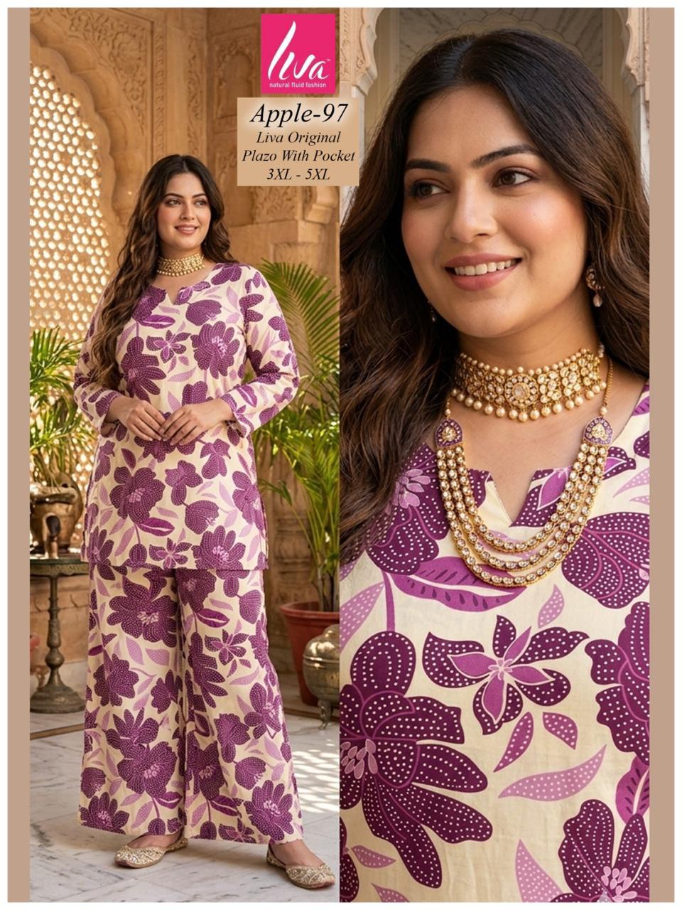 Plus Apple Kalki Liva Co Ord Set Supplier India