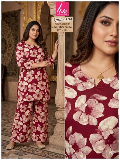 Plus Apple Kalki Liva Co Ord Set Supplier India