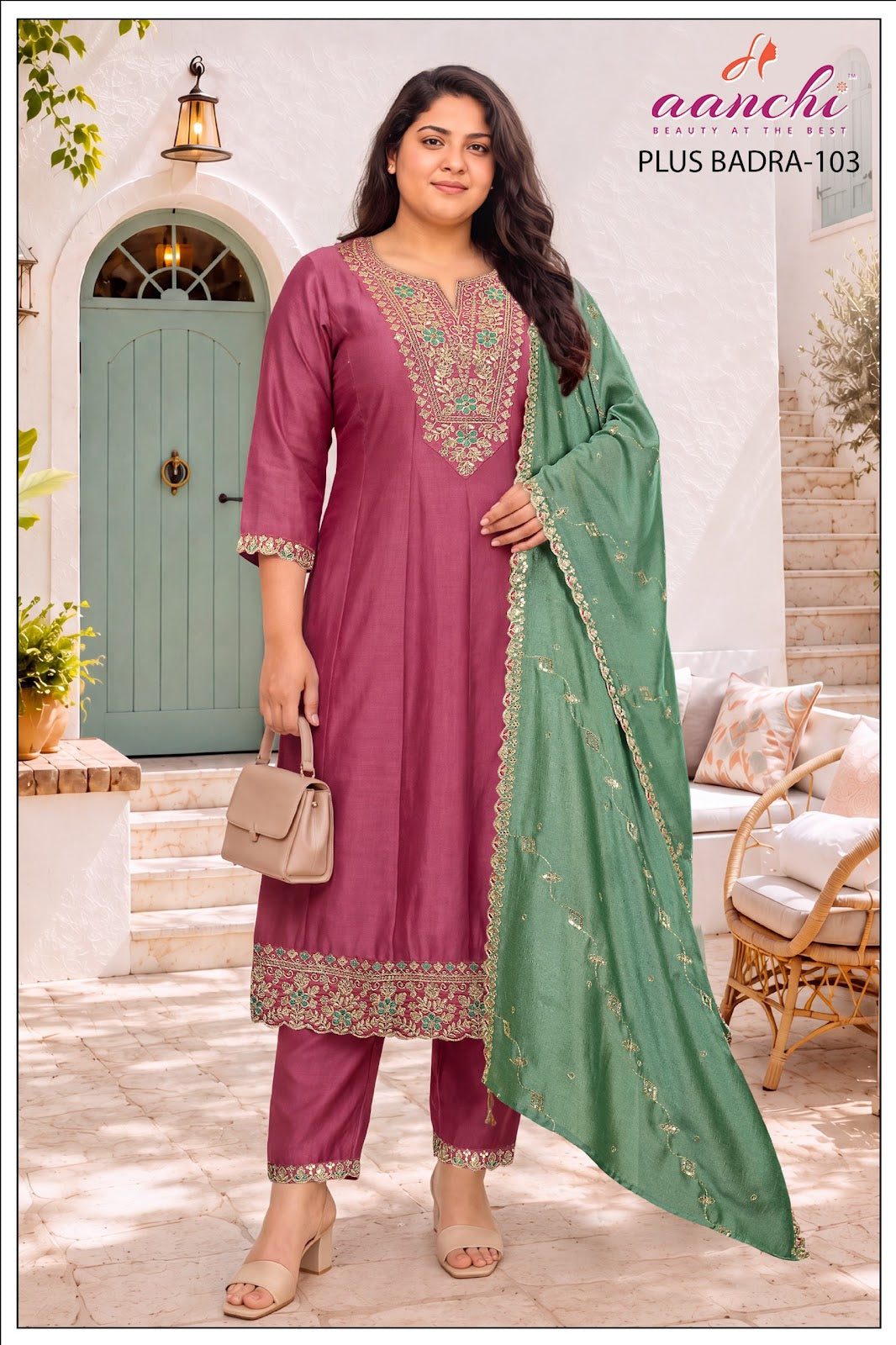 Plus Badra Aanchi Vichitra Silk Readymade Anarkali Suits Manufacturer Ahmedabad