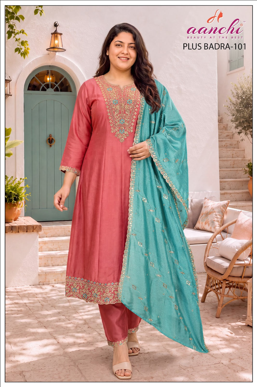 Plus Badra Aanchi Vichitra Silk Readymade Anarkali Suits Manufacturer Ahmedabad