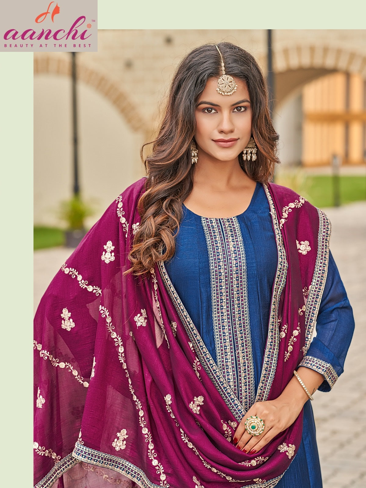 Plus Jalsa Aanchi Vichitra Silk Readymade Suits Exporter India