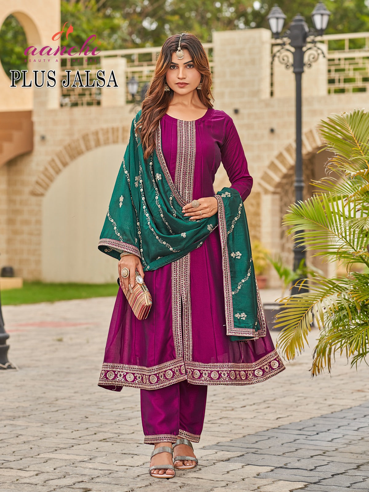 Plus Jalsa Aanchi Vichitra Silk Readymade Suits Exporter India