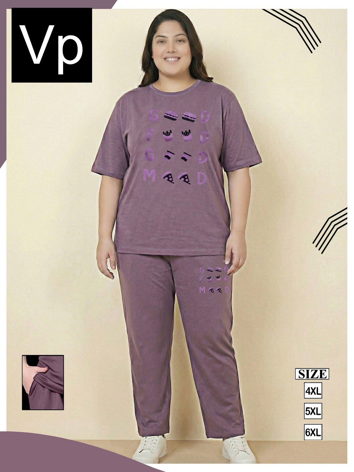 Plus Jumbo Size Vp Tencil Pyjama Night Suits Exporter India