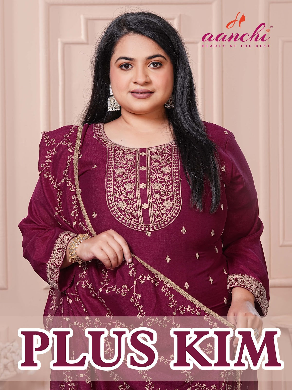 Plus Kim Aanchi Vichitra Silk Readymade Pant Style Suits Exporter Ahmedabad