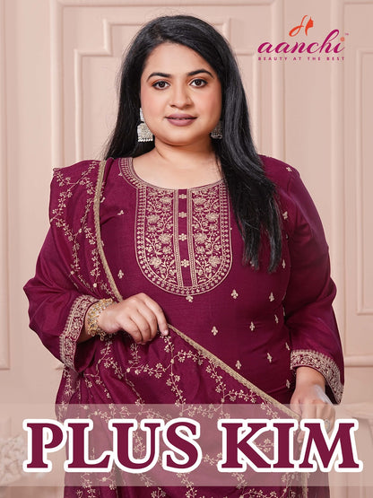 Plus Kim Aanchi Vichitra Silk Readymade Pant Style Suits Exporter Ahmedabad