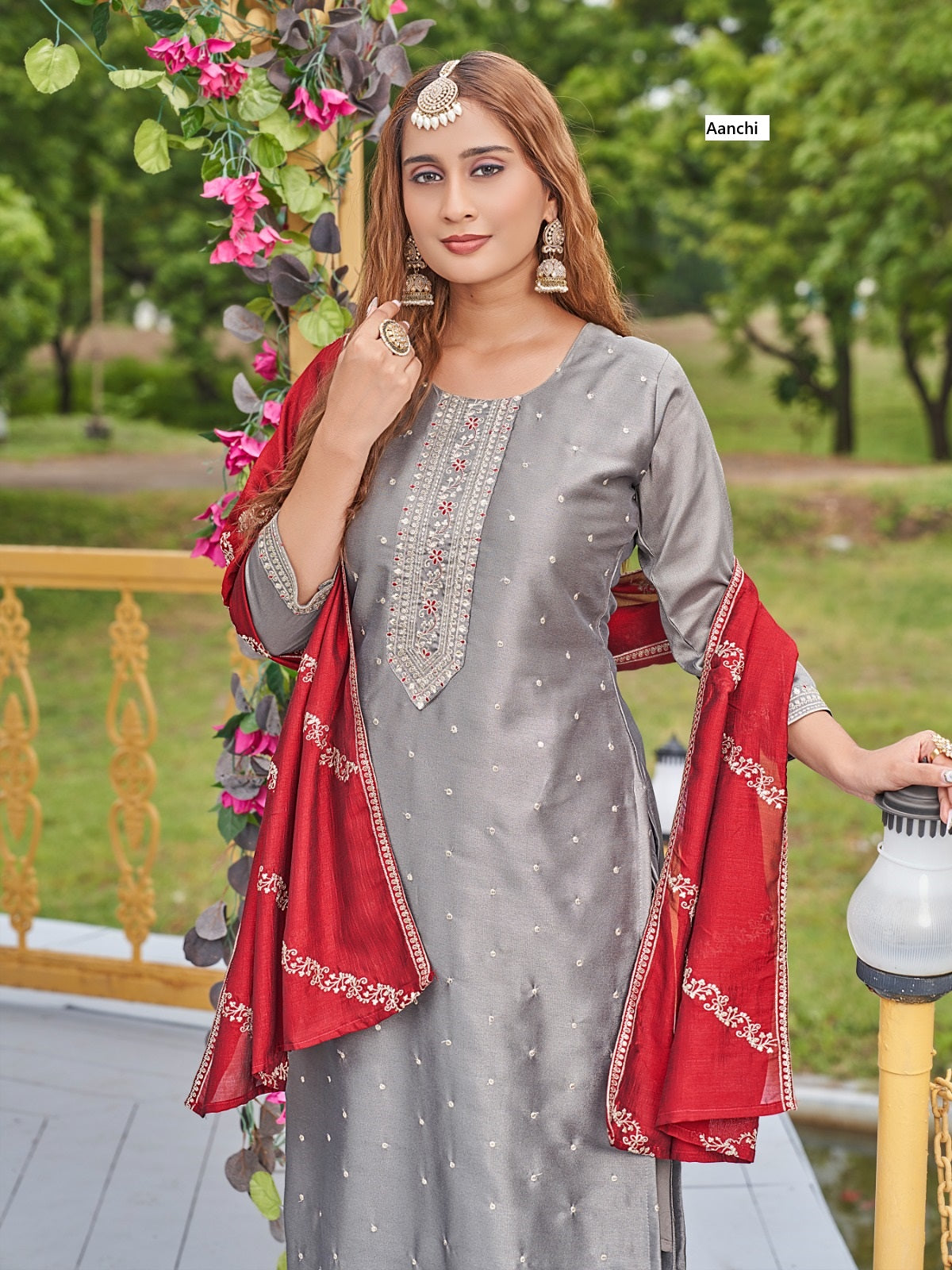 Plus Masoom Aanchi Silk Readymade Pant Style Suits Wholesale