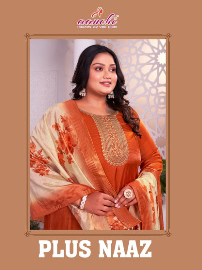 Plus Naaz Aanchi Roman Readymade Anarkali Suits Wholesaler India